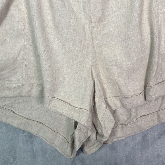 Old Navy Beige Linen Blend Drawstring Shorts Size 3X - Picture 5 of 9